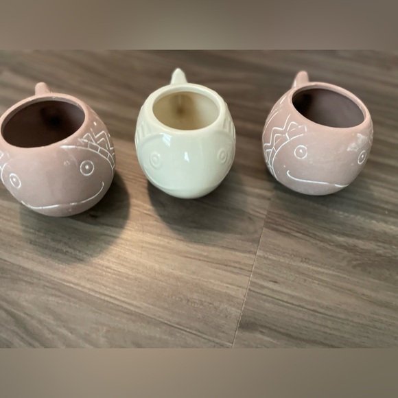 Ceramic Fish Planter Set -White and Cream bundle of 3 - Picture 3 of 3